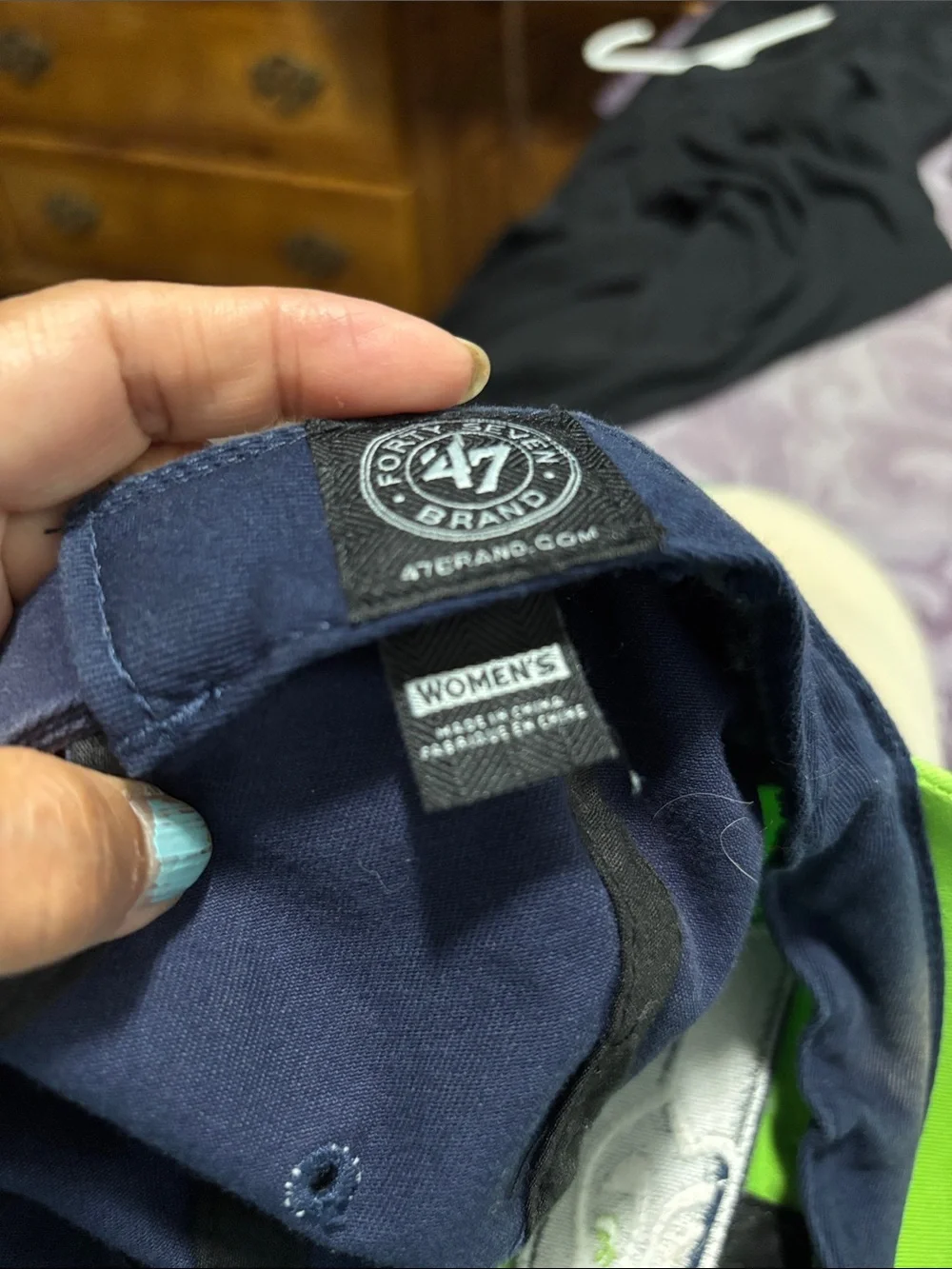 47 Brand Navy Cap with Black Label